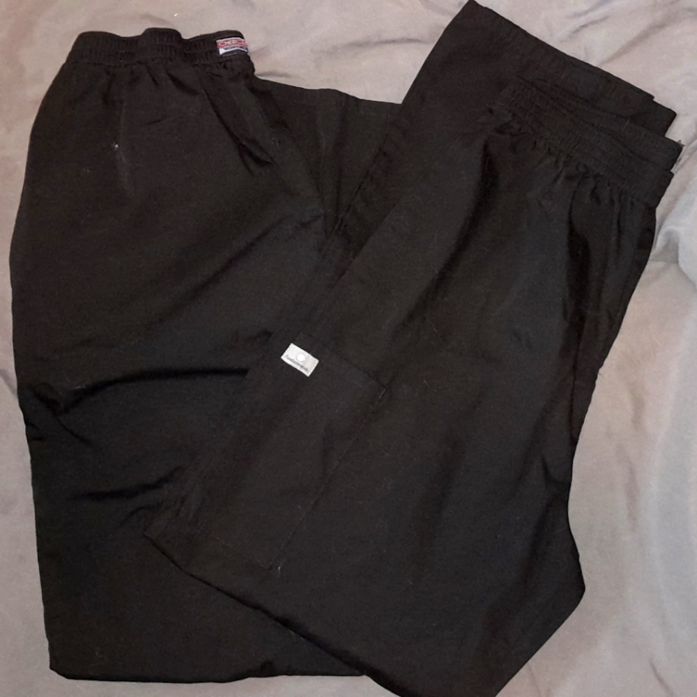 BLACK SCRUB PANTS CHEROKEE FUNDAMENTALS MEDIUM TALL